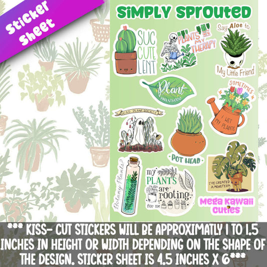 Simply Sprouted Sticker Sheet
