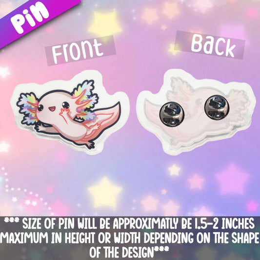 rainbow axolotl pin