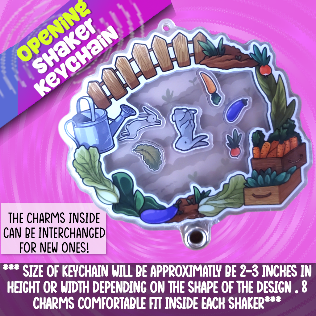 Veggie Garden opening shaker keychain