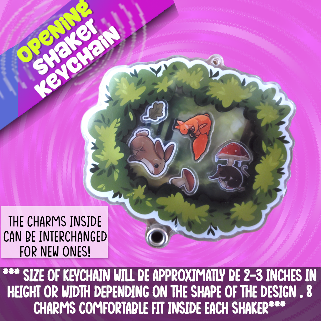 Forest Opening Shaker Keychain