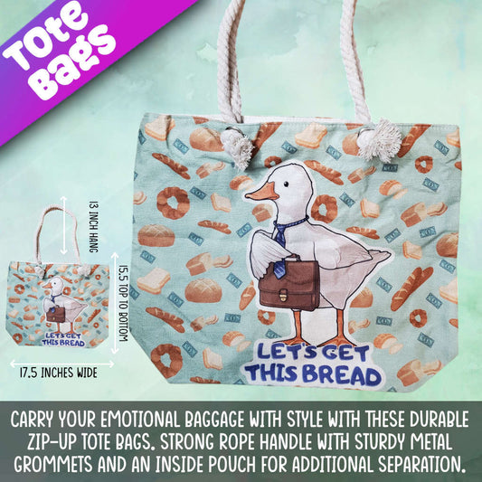 Lets Get This Bread tote bag