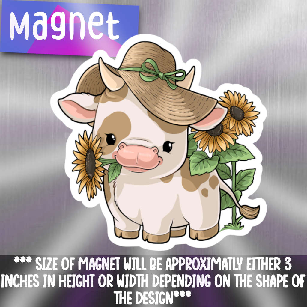 Cow- Sunflower magnet