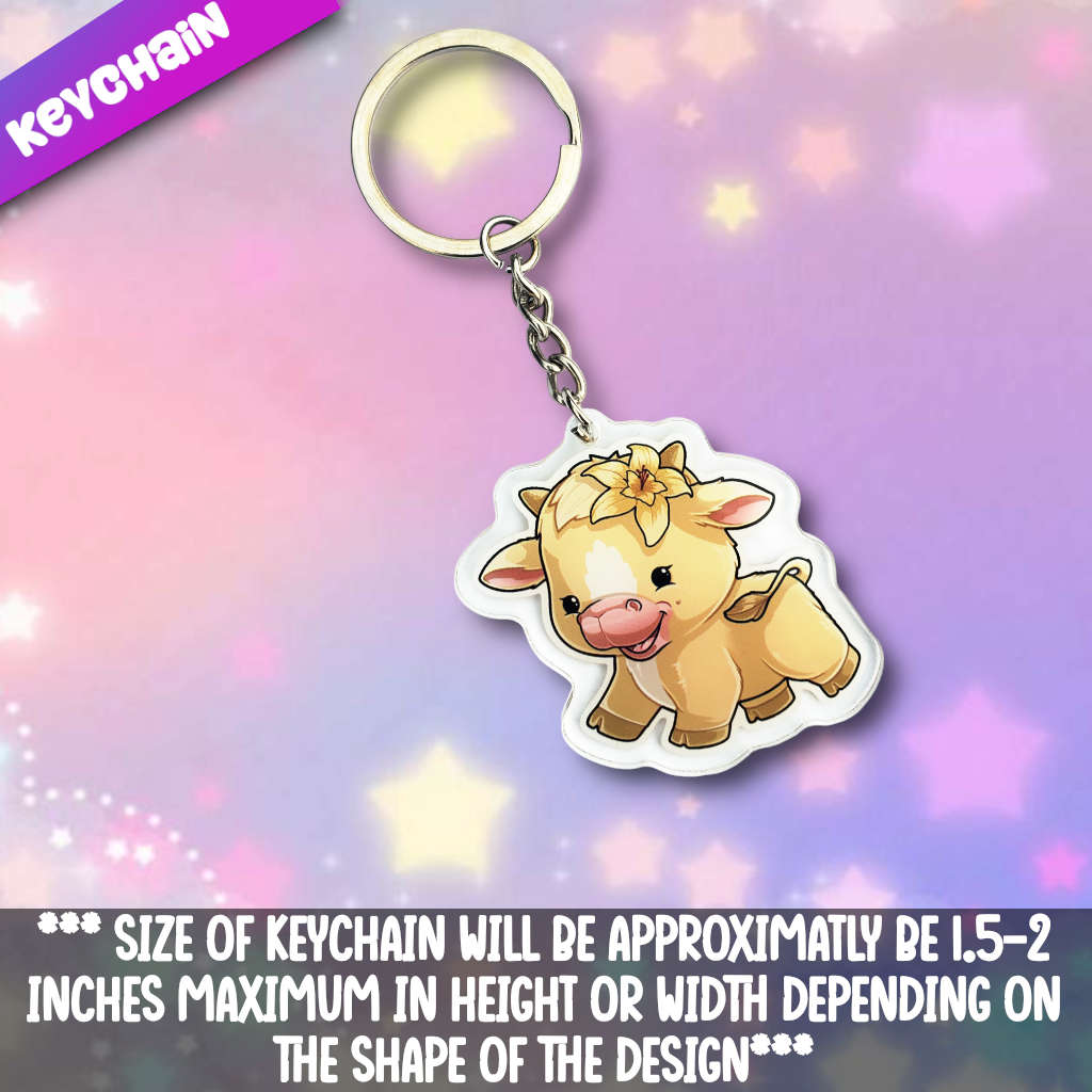 Cow- Vanilla Bean Acrylic Keychain