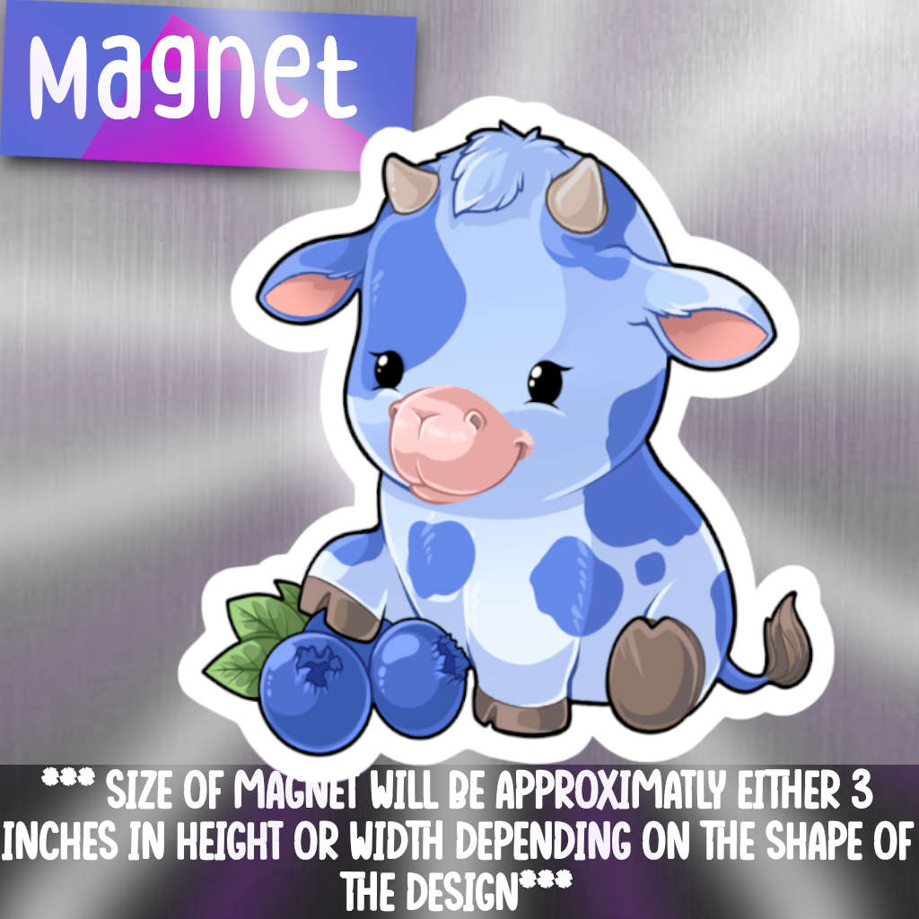 Cow- Blueberry magnet