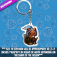 Cat- Fighter Acrylic Keychain