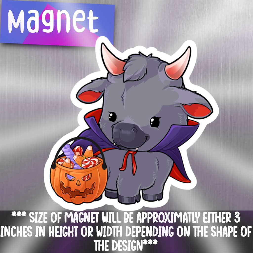 Cow- Dracula magnet