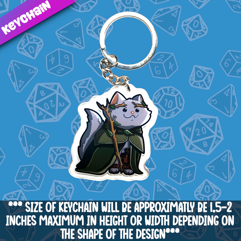 Cat- Druid Acrylic Keychain