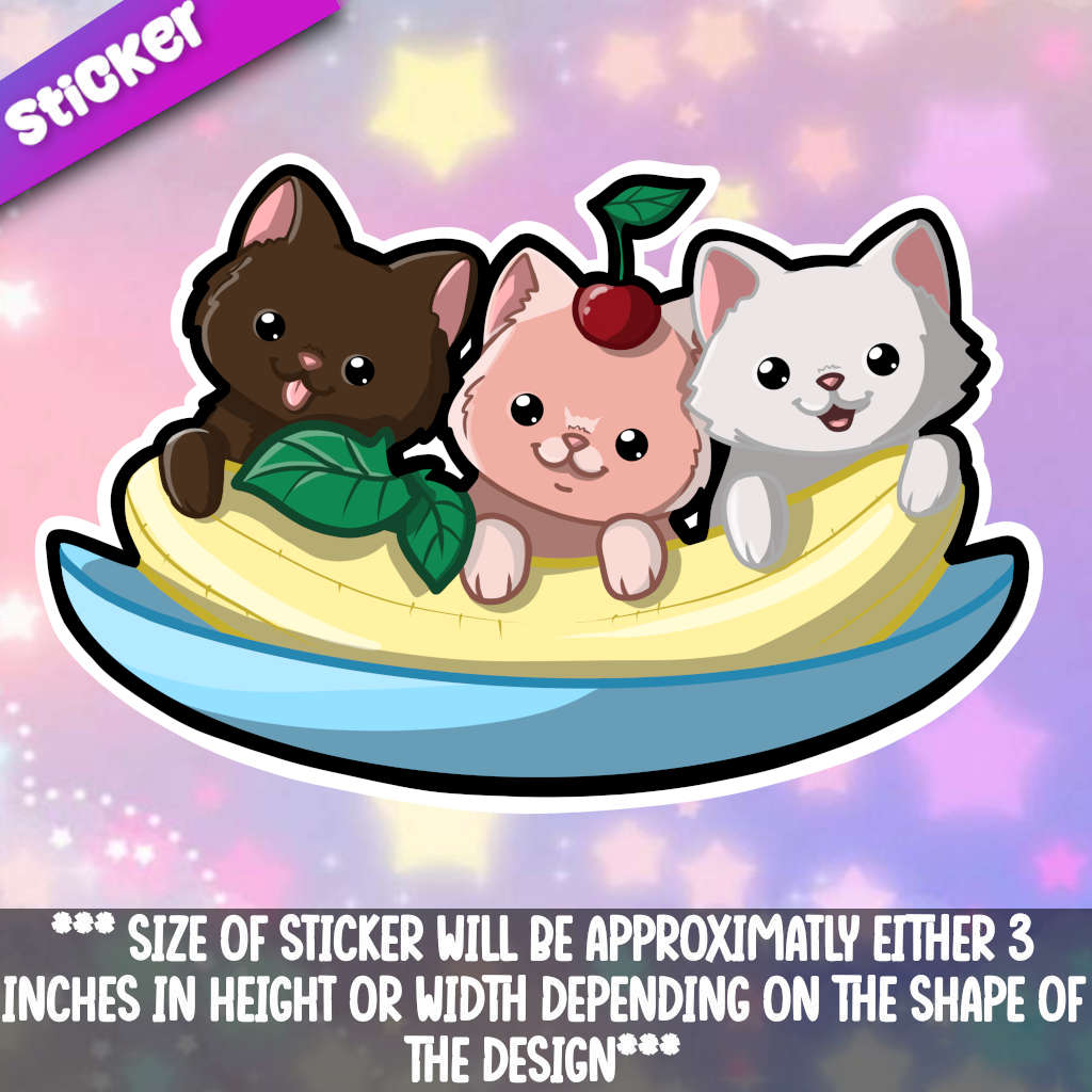 Cat- Banana Split – Mega Kawaii Cuties