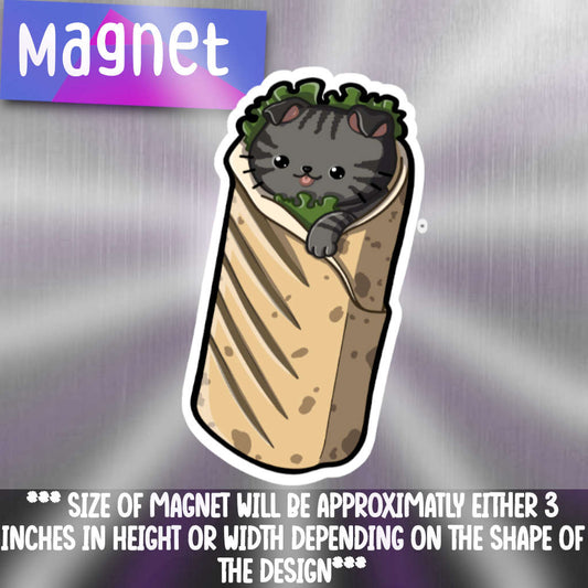 Cat- Burrito magnet