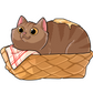 Cat- Bread Loaf Acrylic Keychain