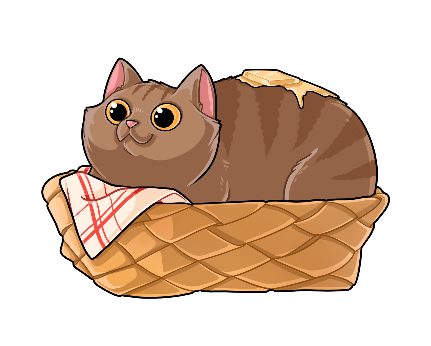 Cat- Bread Loaf Acrylic Keychain