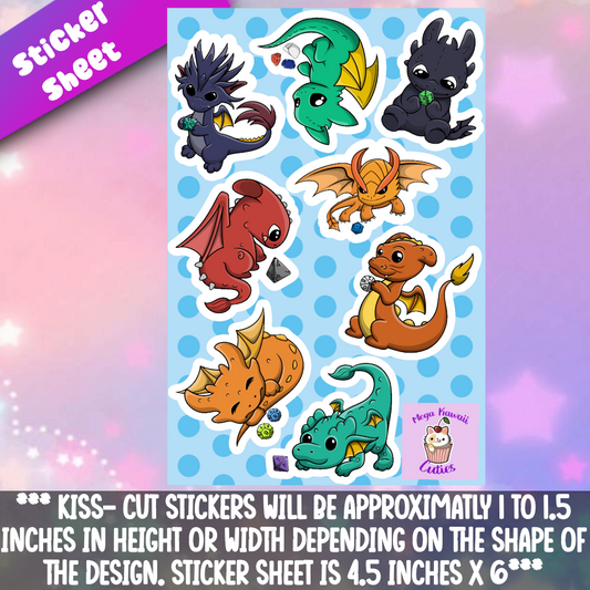Dragon Dice Sticker Sheet