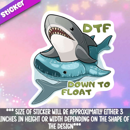 DTF Shark with his Floaty