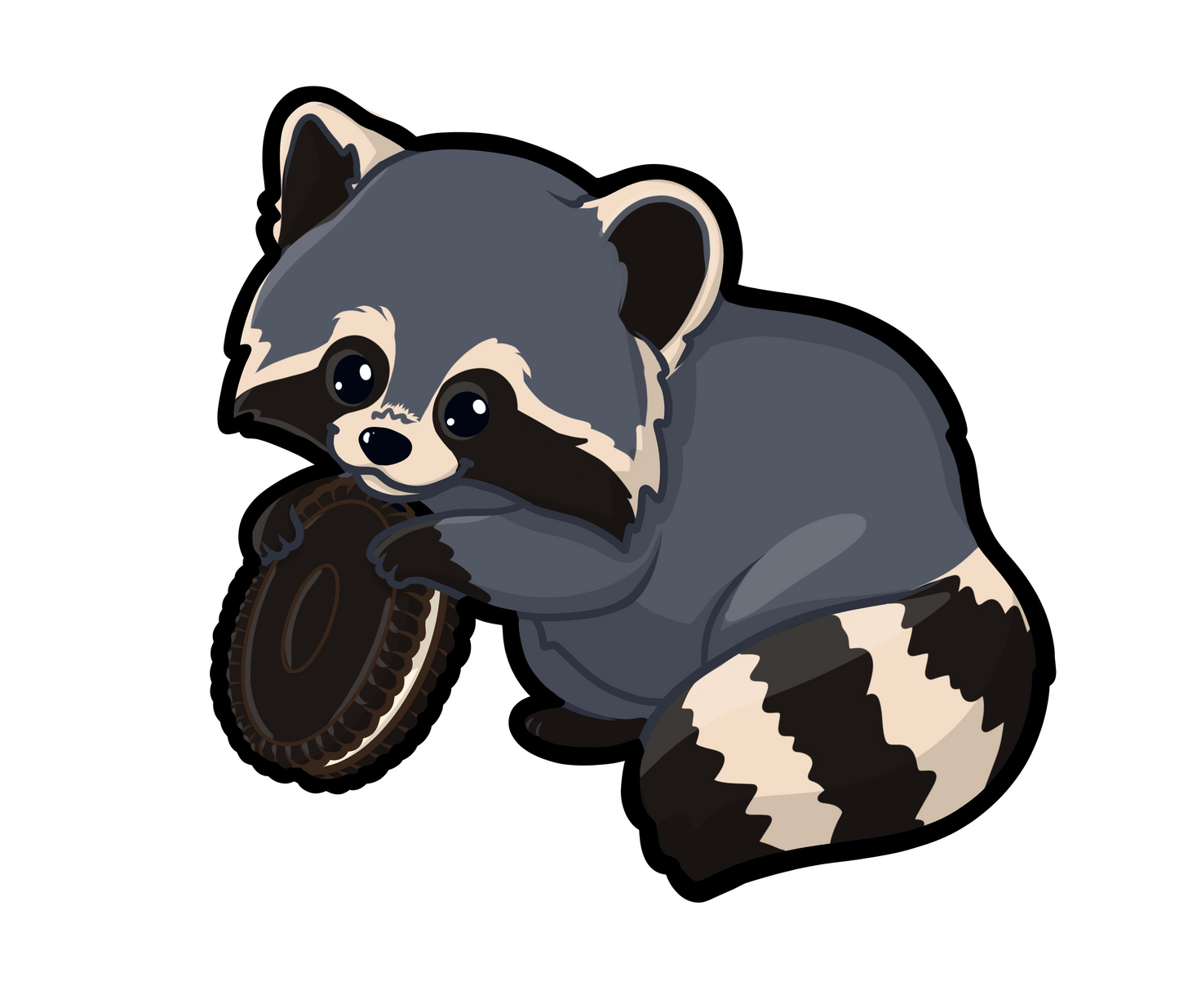 Raccoon With Oreo Acrylic Keychain