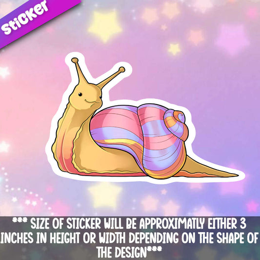 Snail with Rainbow Shell - Pastel (Fredrickson)