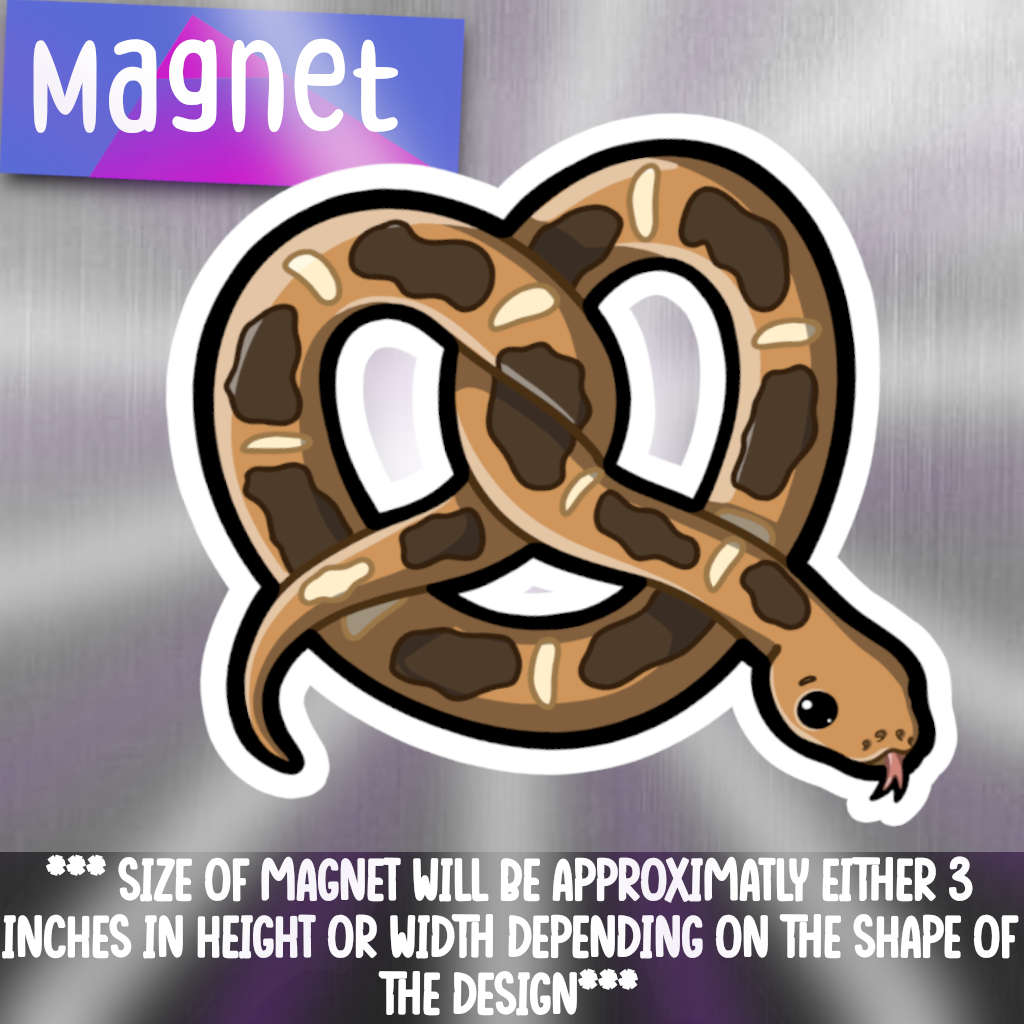 Pretzel Snake Refrigerator Magnet