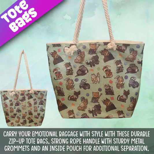 Roleplaying Cats Tote Bag