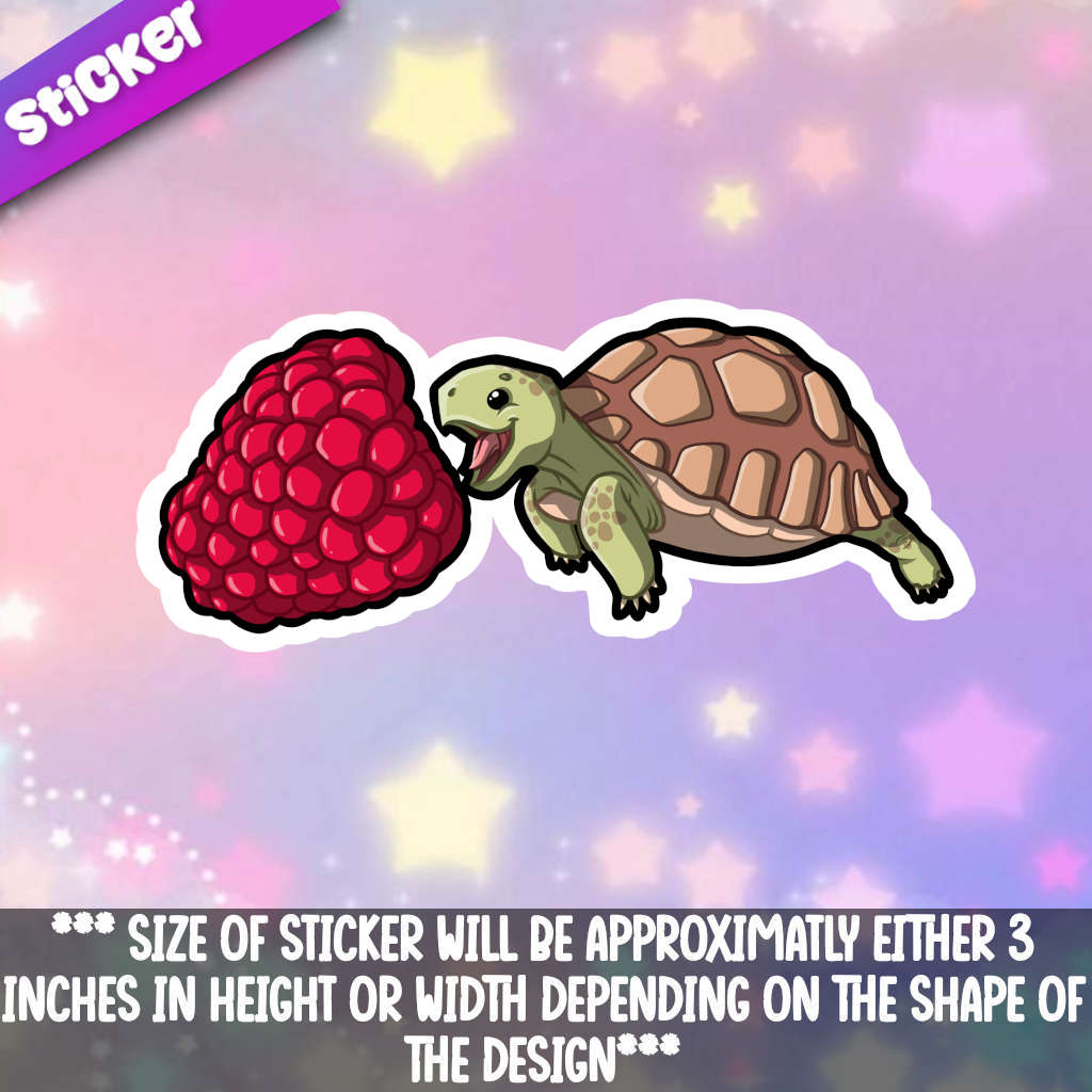 Turtle Eating a Raspberry – Mega Kawaii Cuties