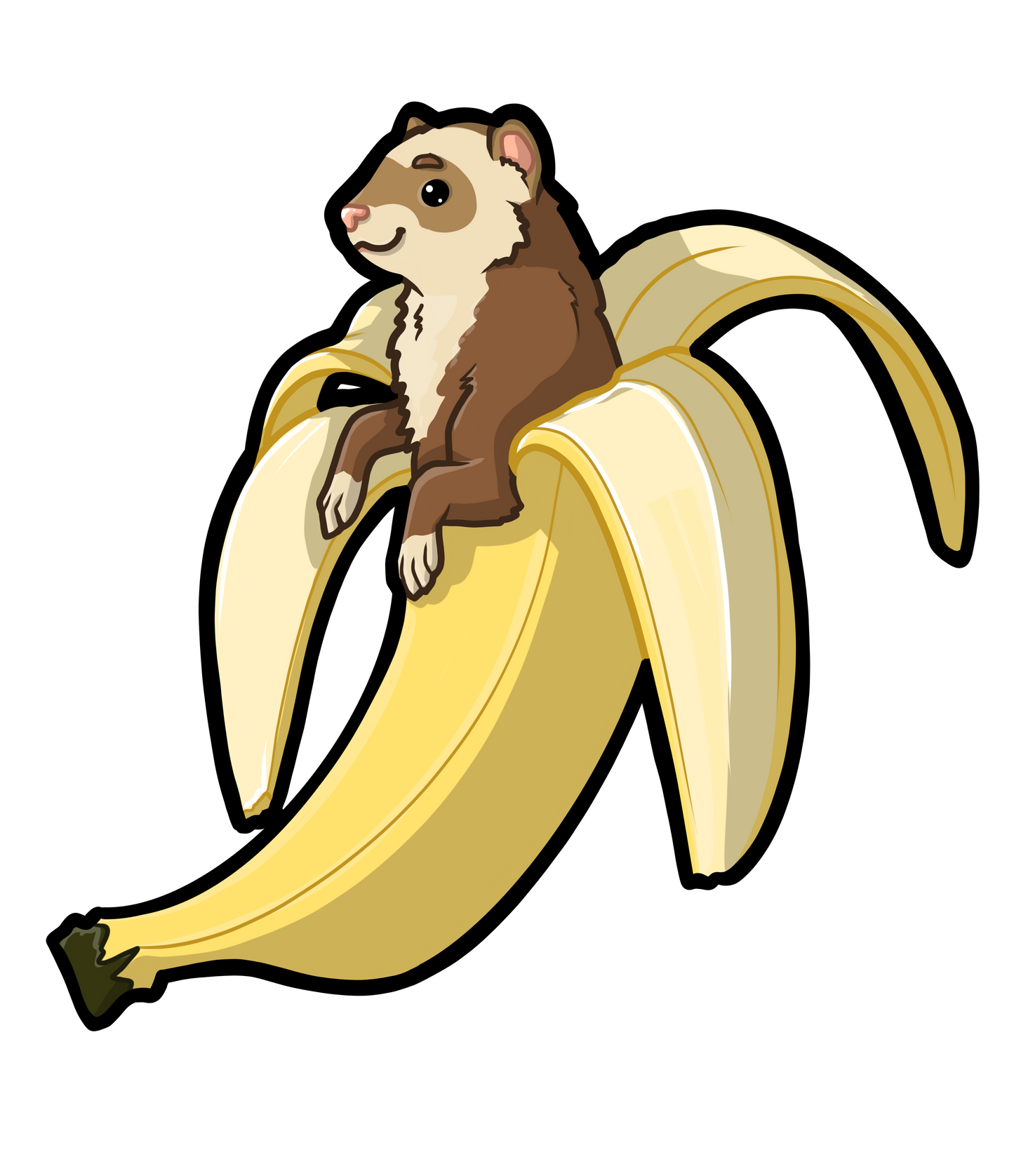 Ferret- Banana Acrylic Pin