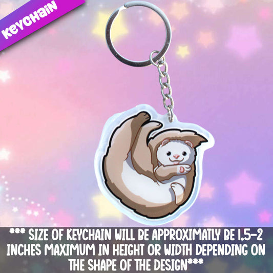 Ferret- Playful Acrylic Keychain