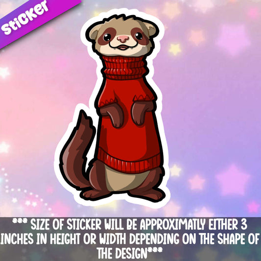 Ferret- Wearing a Sweater