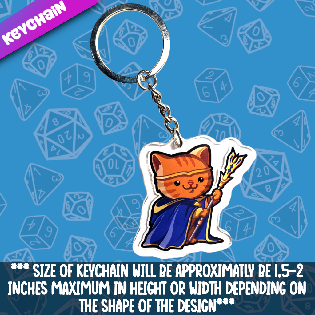 Cat- Wizard Acrylic Keychain