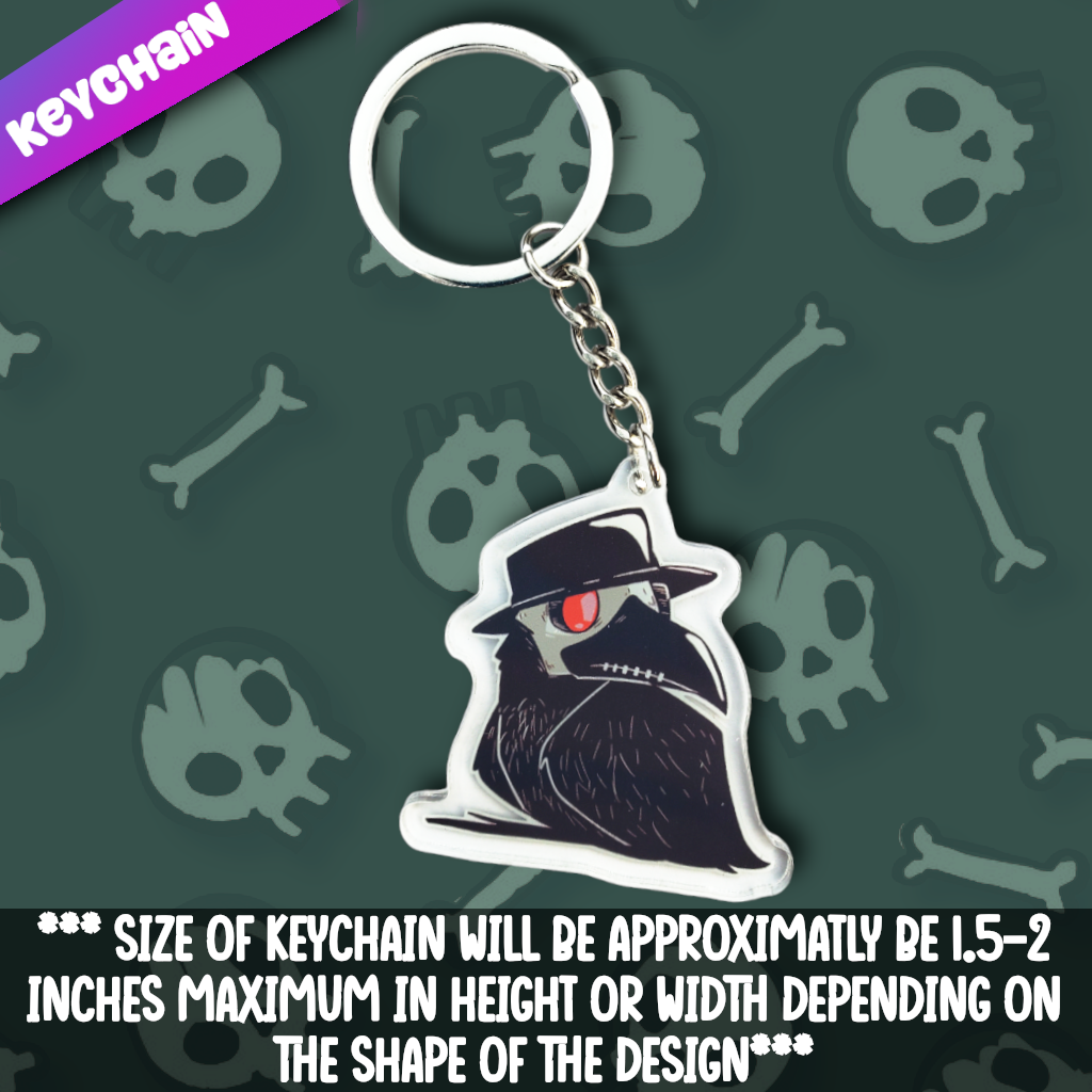 60 Plague Doctor Crow keychain