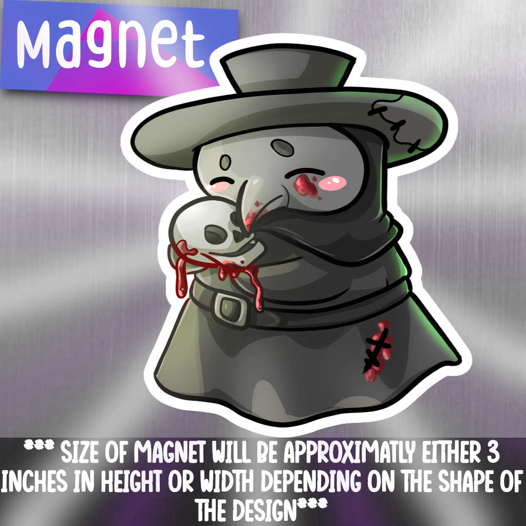 Plague Doctor with Skull magnet