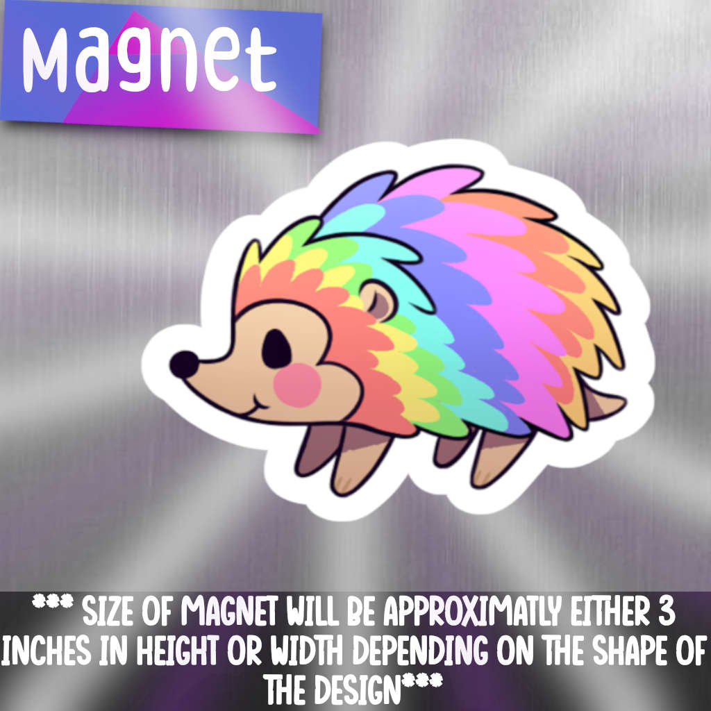 Rainbow Hedgehog Magnet