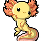 Axolotl 6- Yellow Acrylic Pin