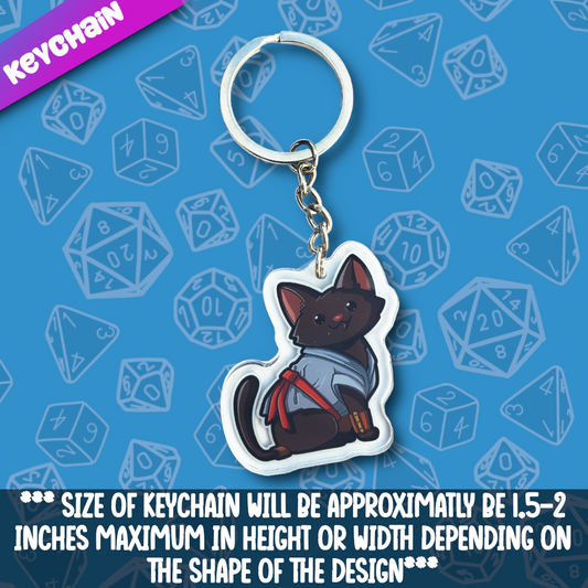 6 Cat- Monk keychain