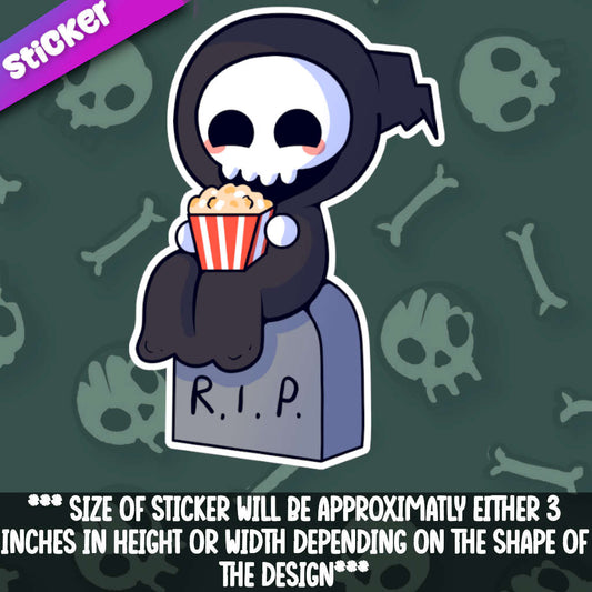 grim reaper with popcorn