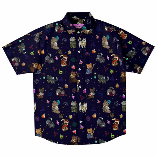 Role Playing Cats Button up Shirt