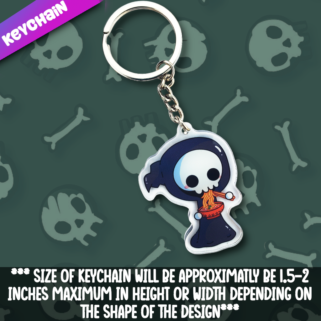 8 Lil Grimm Ramen keychain