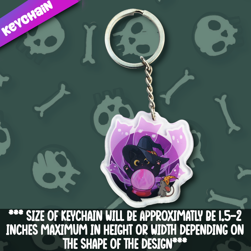 91 Purrlin- Summoning Spirits keychain