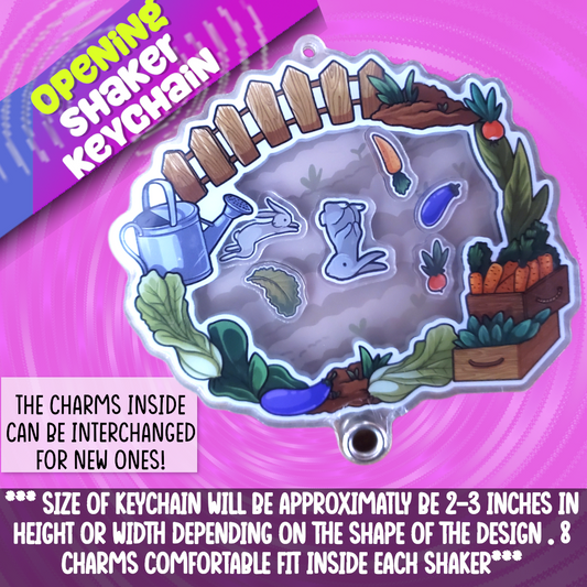 Veggie Garden opening shaker keychain