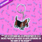 Basset Hound 1- Howling Acrylic Keychain