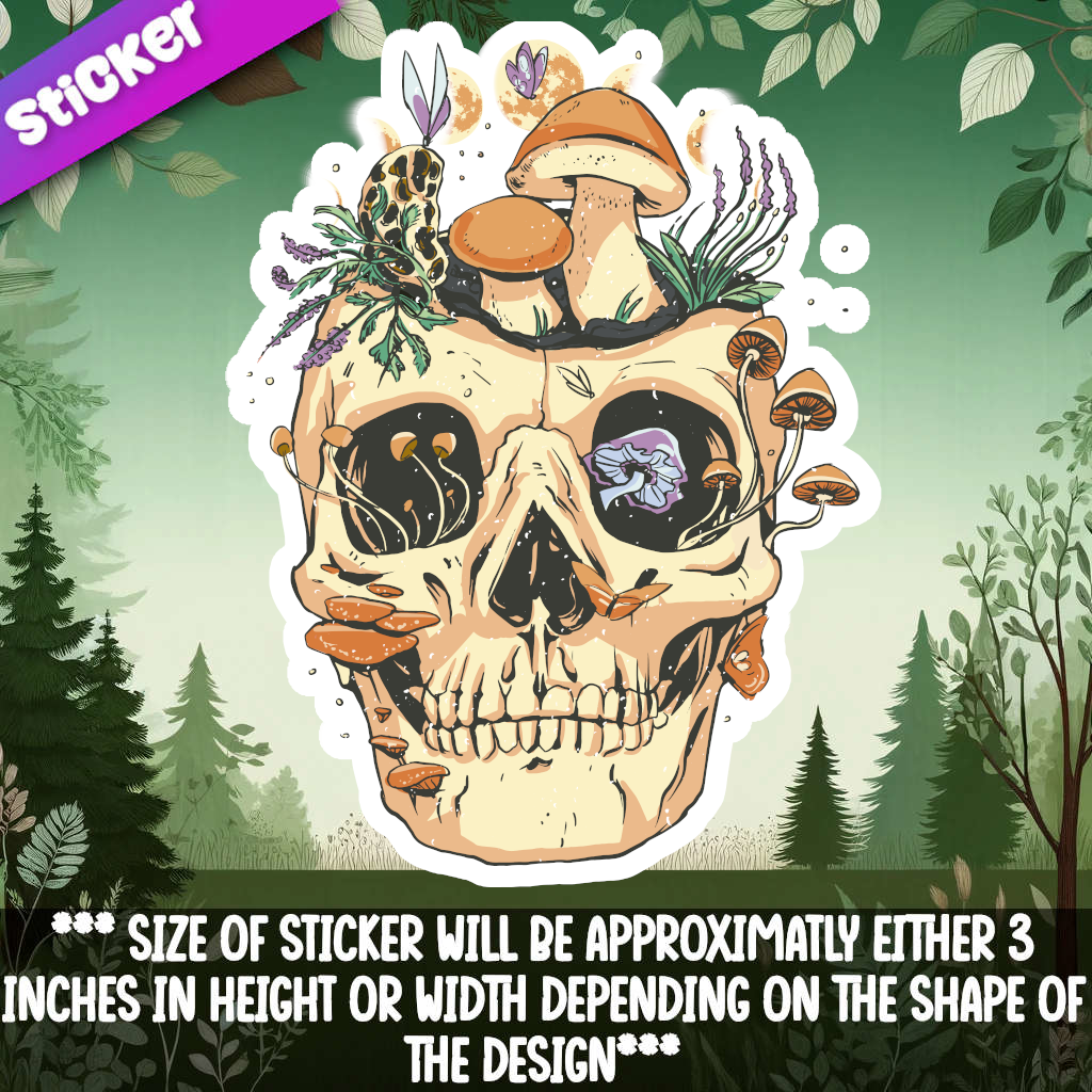 Cottage Core Skull