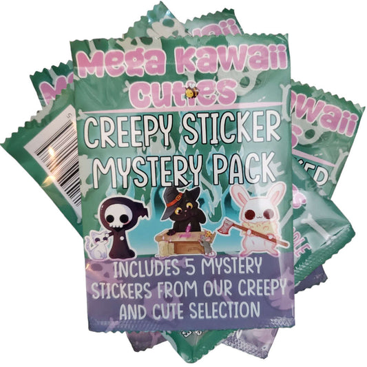 Creepy Cute Mystery Sticker Pack (Includes 5 Sticker)