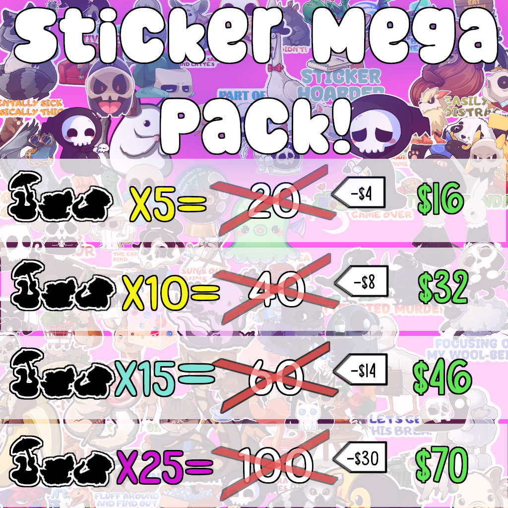 10 Sticker Bundle Pack