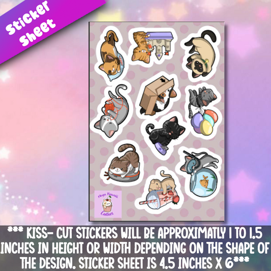 cat sticker sheet