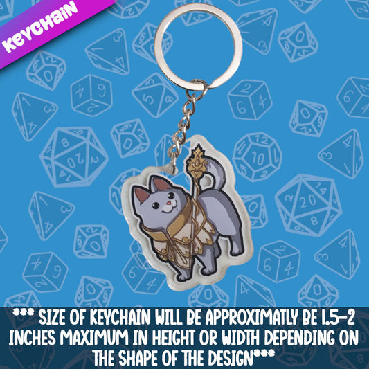 Cat- Cleric Acrylic Keychain